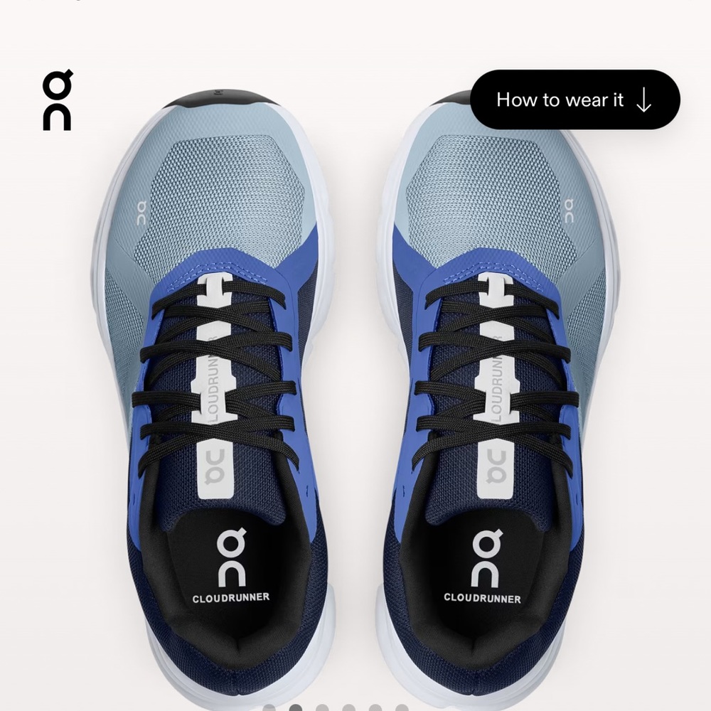 Blue Oncloud runner size 9